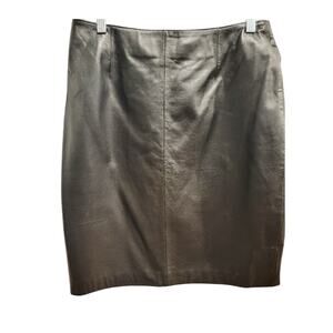 NWT‎ JLC New York Mini Skirt Leather Black Sz 12 Edgy Retro